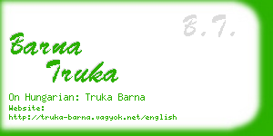 barna truka business card